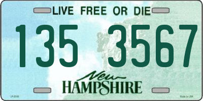 NH license plate 1353567
