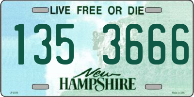 NH license plate 1353666