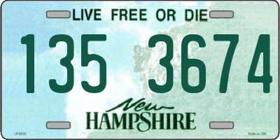 NH license plate 1353674
