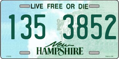 NH license plate 1353852