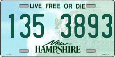 NH license plate 1353893