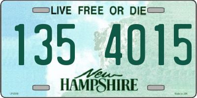 NH license plate 1354015