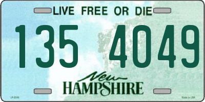 NH license plate 1354049