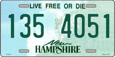 NH license plate 1354051