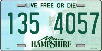 NH license plate 1354057