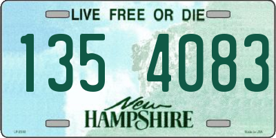 NH license plate 1354083