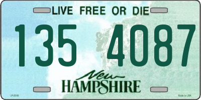 NH license plate 1354087