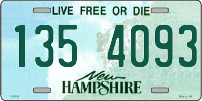 NH license plate 1354093
