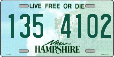 NH license plate 1354102