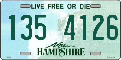 NH license plate 1354126