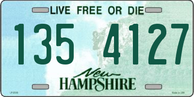 NH license plate 1354127