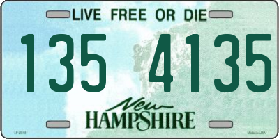 NH license plate 1354135