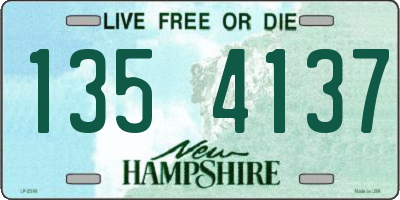 NH license plate 1354137