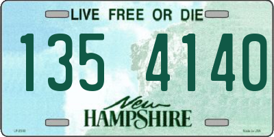NH license plate 1354140