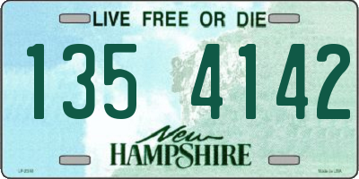 NH license plate 1354142