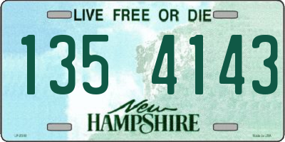 NH license plate 1354143