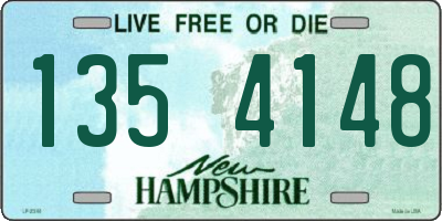 NH license plate 1354148