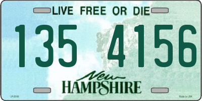 NH license plate 1354156