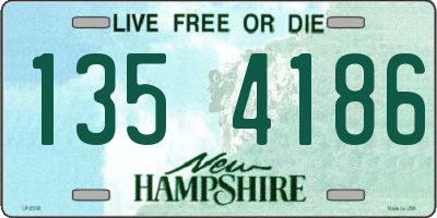 NH license plate 1354186