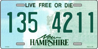 NH license plate 1354211