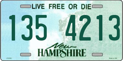NH license plate 1354213