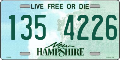 NH license plate 1354226