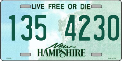 NH license plate 1354230