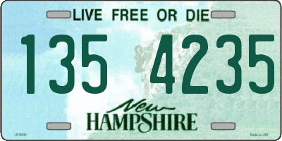 NH license plate 1354235