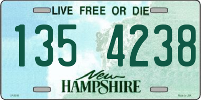NH license plate 1354238