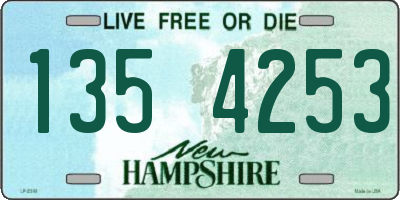 NH license plate 1354253