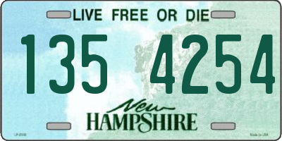 NH license plate 1354254
