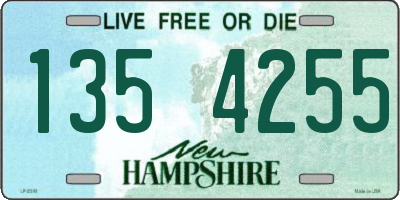 NH license plate 1354255