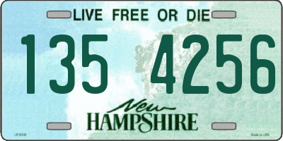 NH license plate 1354256