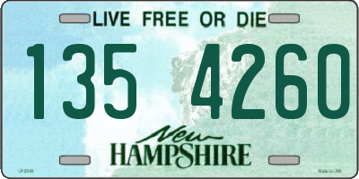 NH license plate 1354260