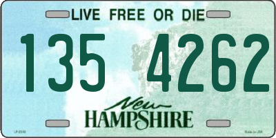 NH license plate 1354262