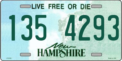 NH license plate 1354293