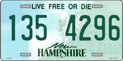 NH license plate 1354296