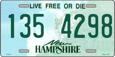NH license plate 1354298