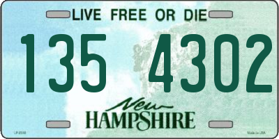 NH license plate 1354302