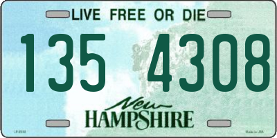 NH license plate 1354308