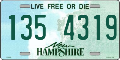 NH license plate 1354319