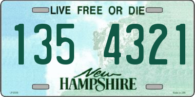NH license plate 1354321