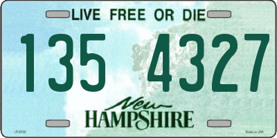 NH license plate 1354327