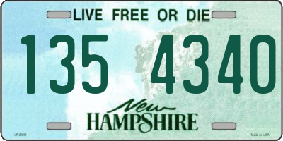 NH license plate 1354340