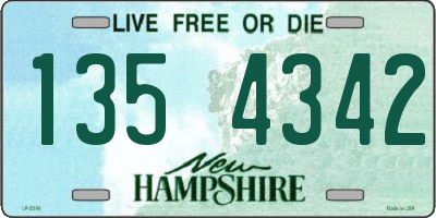 NH license plate 1354342