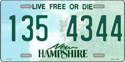NH license plate 1354344