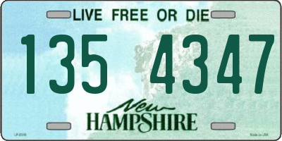 NH license plate 1354347