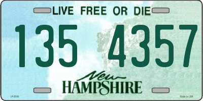 NH license plate 1354357