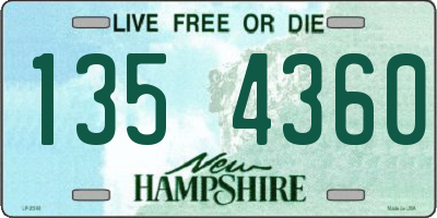 NH license plate 1354360