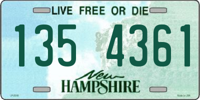 NH license plate 1354361